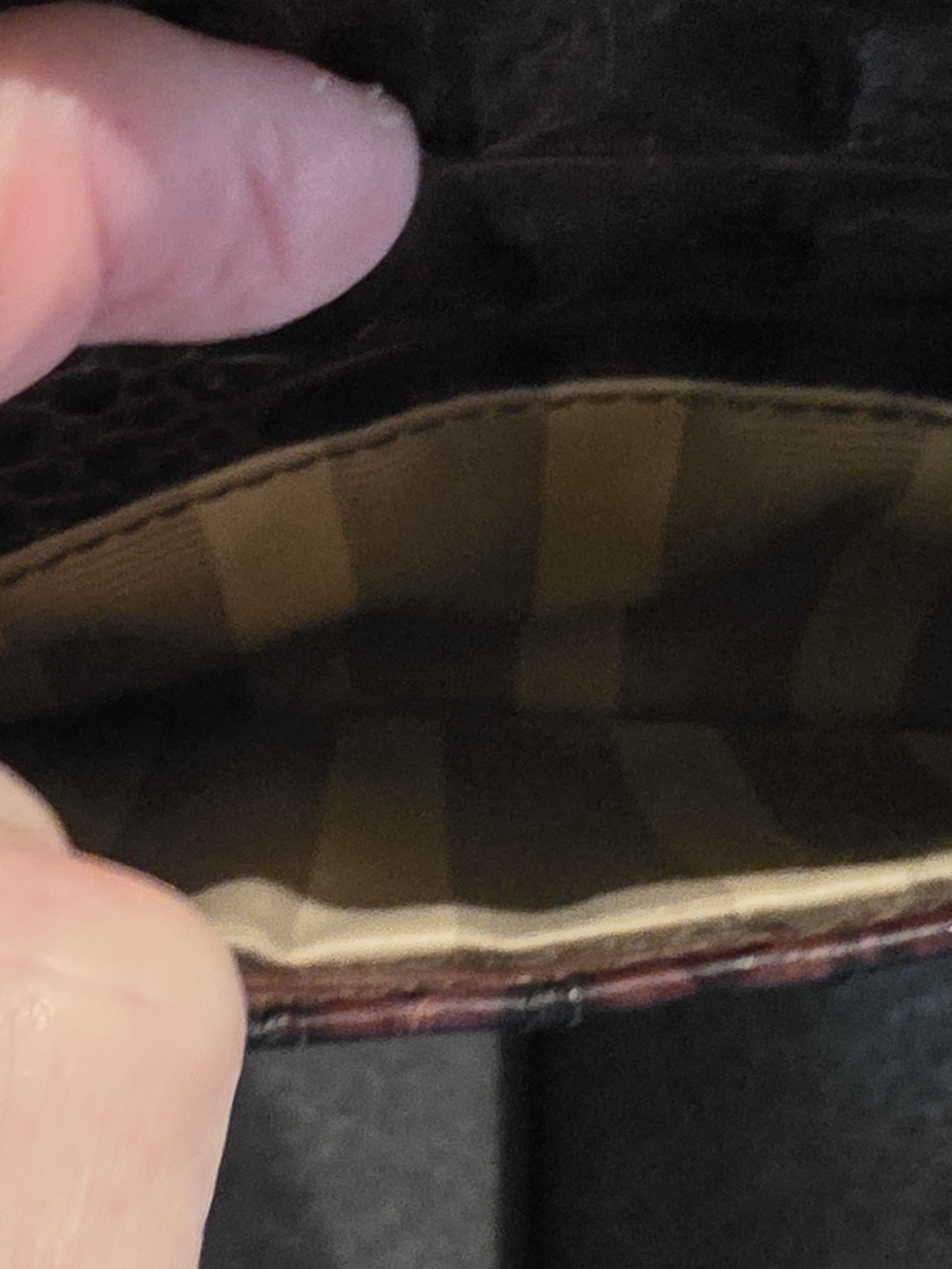 Brahmin Croc-Embossed Brown Leather Crossbody Bag - Picture 7 of 14